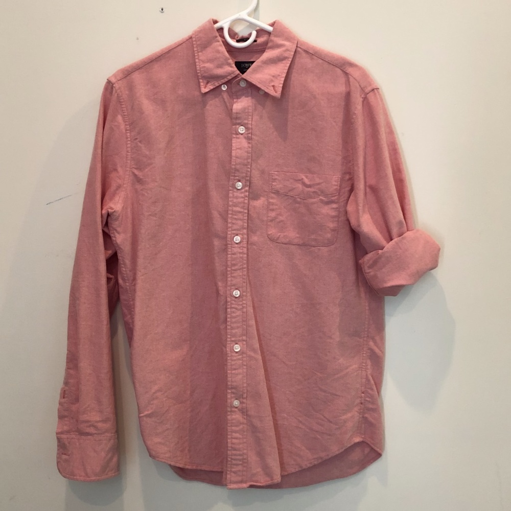 J. Crew Men's Medium Oxford Slim Salmon Shirt